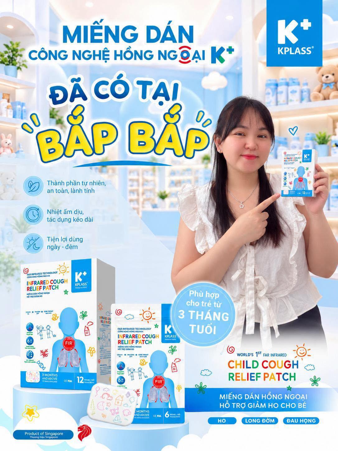 BẮP BẮP STORE CHÍNH THỨC CÓ K+ – THÊM MỘT “TRỢ THỦ” CHO MẸ MỖI KHI BÉ HO