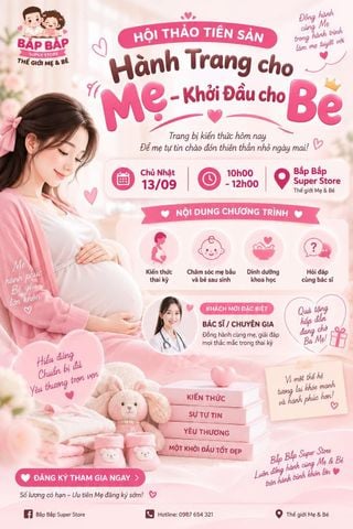 HỘI THẢO TIỀN SẢN MẸ BẦU.  HÀNH TRANG CHO MẸ – KHỞI ĐẦU CHO BÉ