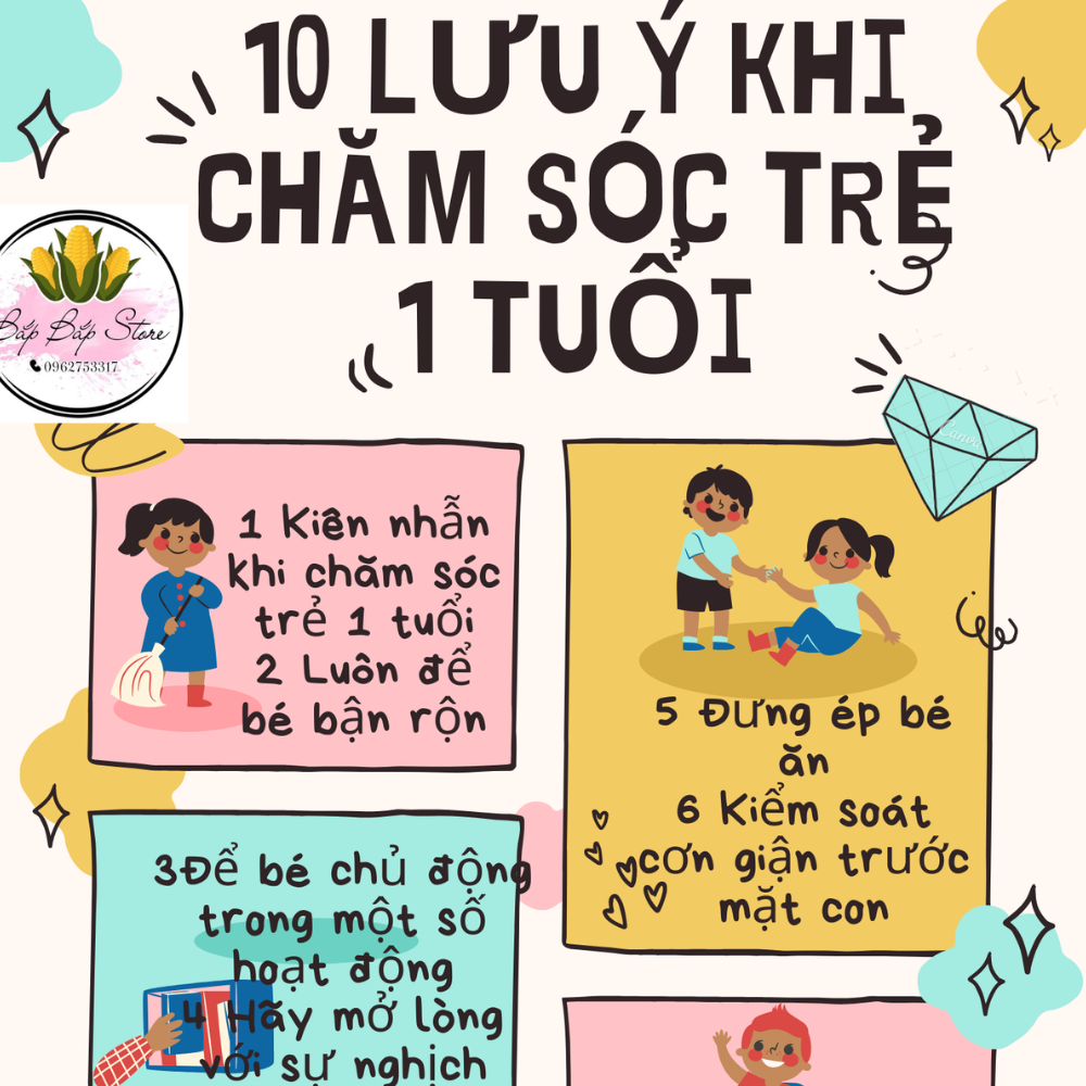 10 LƯU Ý KHI CHĂM SÓC TRẺ 1 TUỔI