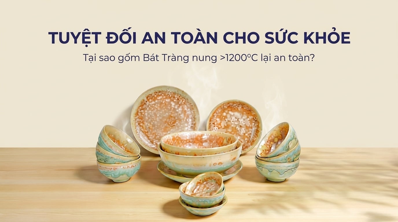 Tại Sao Gốm Sứ Bát Tràng Nung Ở Nhiệt Độ Cao Lại An Toàn Khi Sử Dụng?