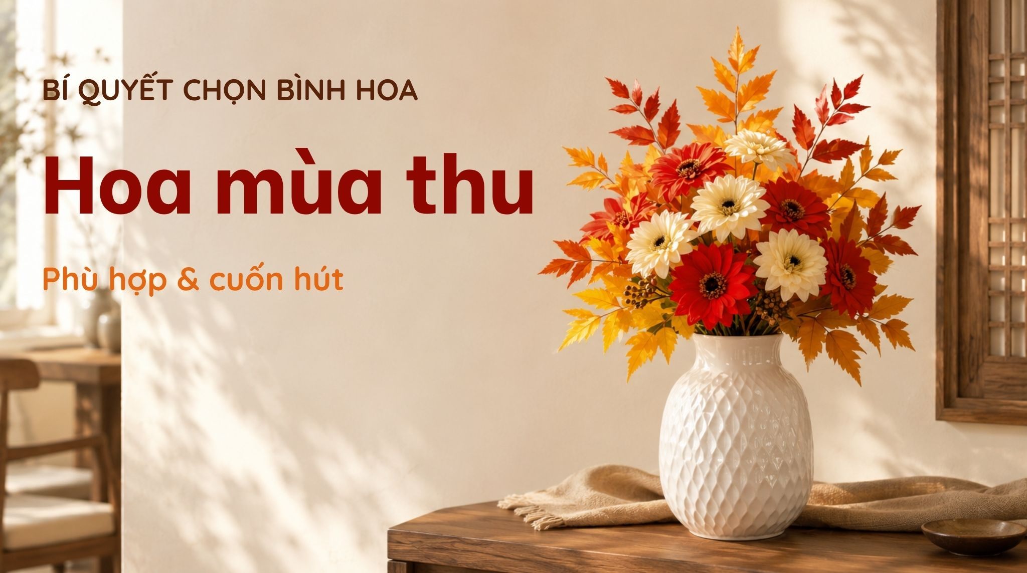 Bí Quyết Chọn Bình Hoa Gốm Bát Tràng Cắm Hoa Mùa Thu Cực Cuốn Hút