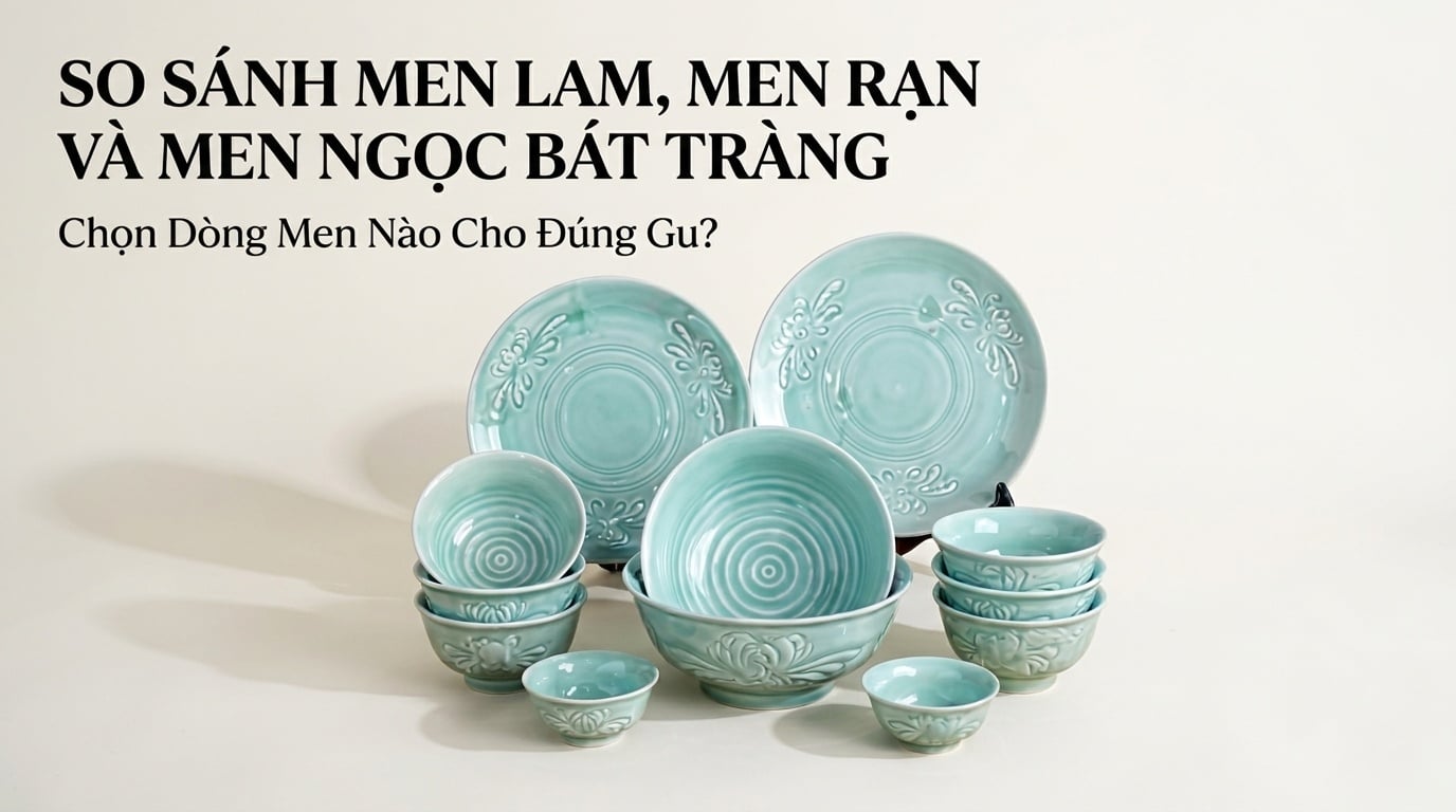 So Sánh Đặc Điểm Gốm Men Lam, Men Rạn Và Men Ngọc Bát Tràng: Chọn Dòng Men Nào Cho Đúng Gu?
