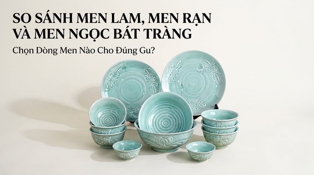 So Sánh Đặc Điểm Gốm Men Lam, Men Rạn Và Men Ngọc Bát Tràng: Chọn Dòng Men Nào Cho Đúng Gu?
