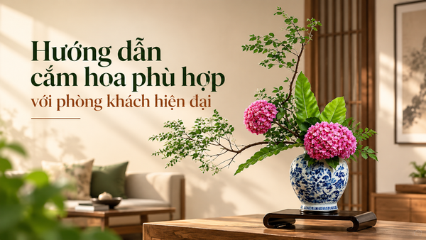 Cách chọn bình hoa gốm sứ phù hợp với từng loại hoa và không gian phòng khách