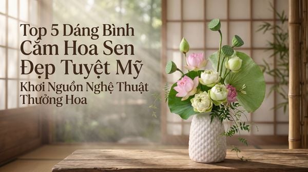 Top 5 Dáng Bình Cắm Hoa Sen Đẹp Tuyệt Mỹ Khơi Nguồn Nghệ Thuật Thưởng Hoa