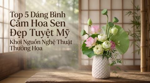 Top 5 Dáng Bình Cắm Hoa Sen Đẹp Tuyệt Mỹ Khơi Nguồn Nghệ Thuật Thưởng Hoa