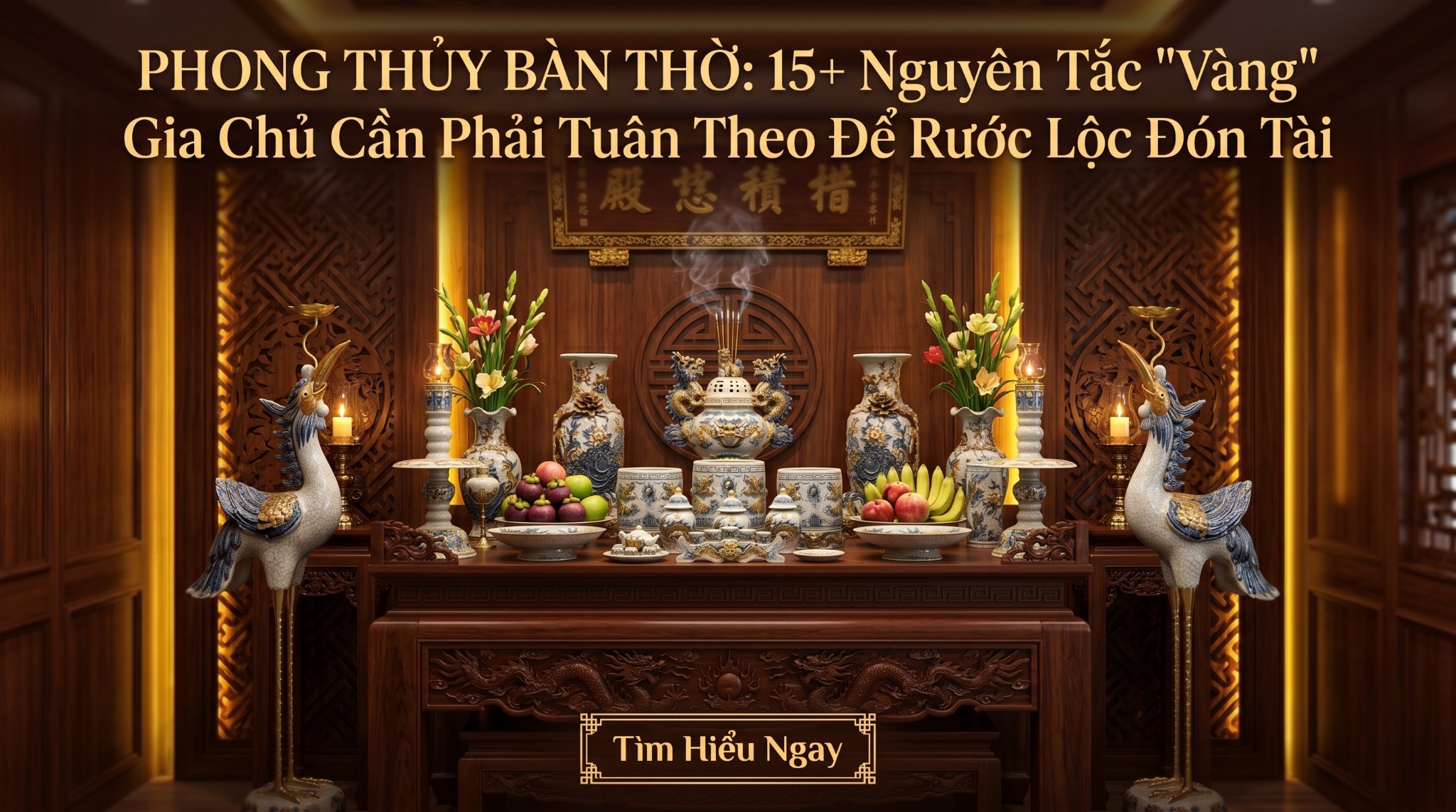 Phong Thủy Bàn Thờ: 15+ Nguyên Tắc 