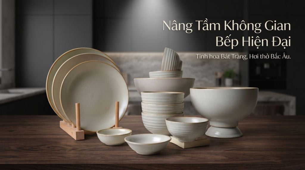 Xu Hướng Chọn Bộ Bát Đĩa Chung Cư Hiện Đại: Tinh Hoa Bát Tràng, Hơi Thở Bắc Âu