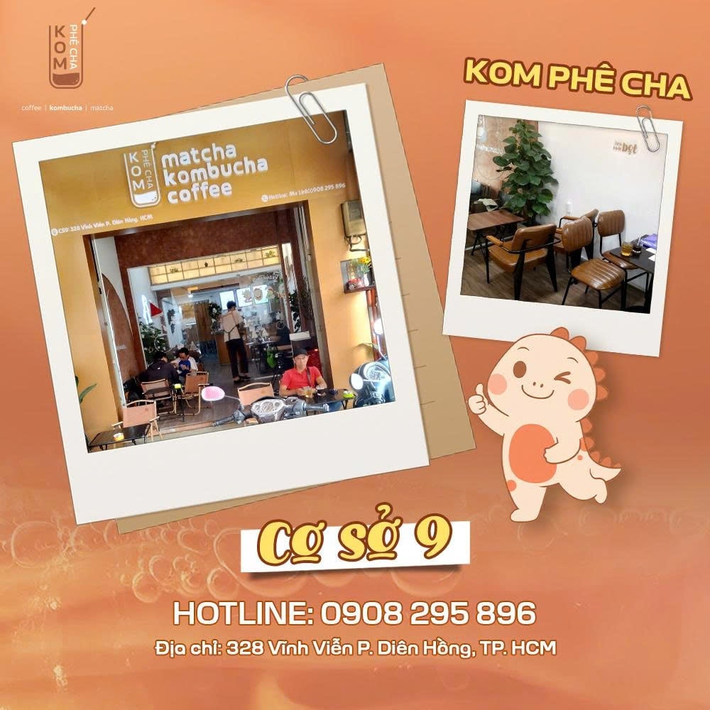 Kom Phê Cha cơ sở 9 - 328 Vĩnh Viễn P. Diên Hồng, TP. Hồ Chí Minh