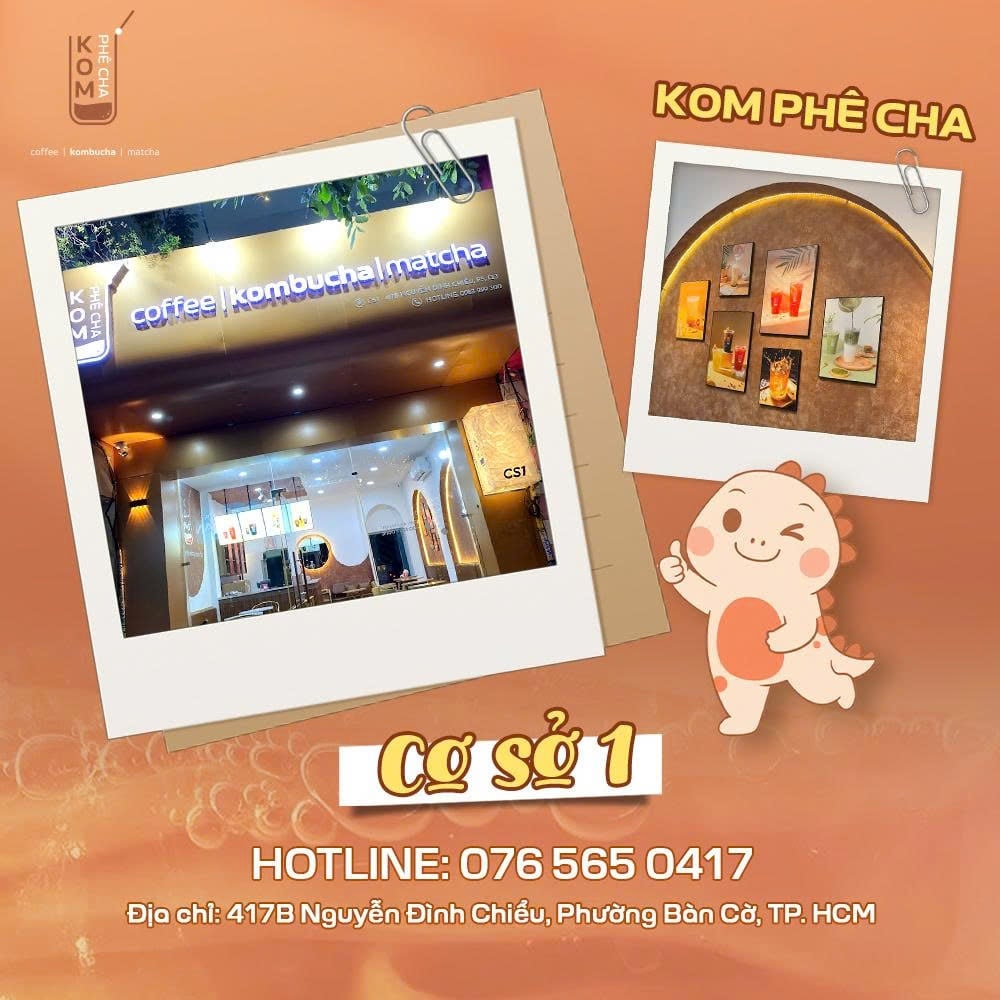 Kom Phê Cha cơ sở 1 - 417B Nguyễn Đình Chiểu, Quận 3, TP. Hồ Chí Minh