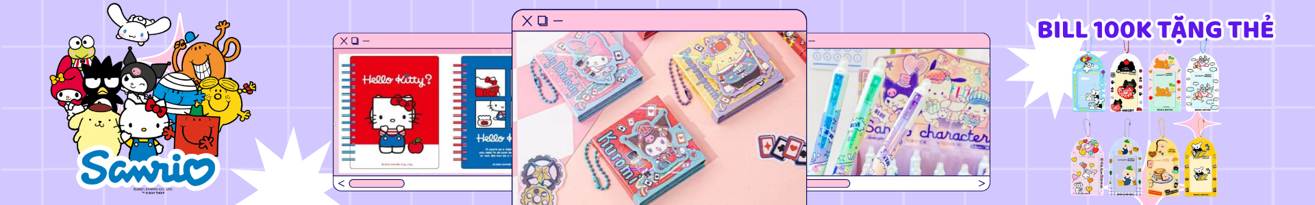 VPP SANRIO - MUA 100K TẶNG THẺ NHỰA