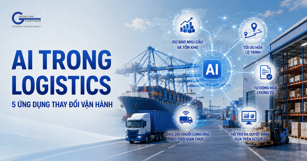AI TRONG LOGISTICS: 5 ỨNG DỤNG ĐANG THAY ĐỔI CÁCH DOANH NGHIỆP VẬN HÀNH