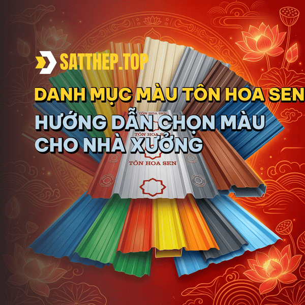 DANH MỤC MÀU TÔN HOA SEN CÙNG HƯỚNG DẪN CHỌN MÀU CHO NHÀ XƯỞNG