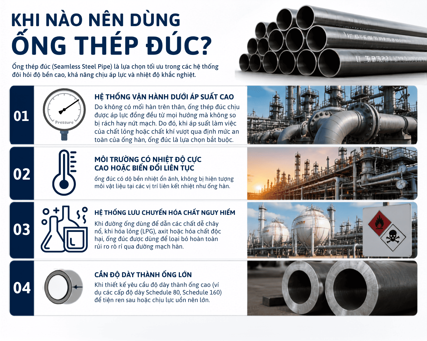 Bí quyết phân biệt ống thép đúc và ống hàn bằng mắt thường cực chuẩn