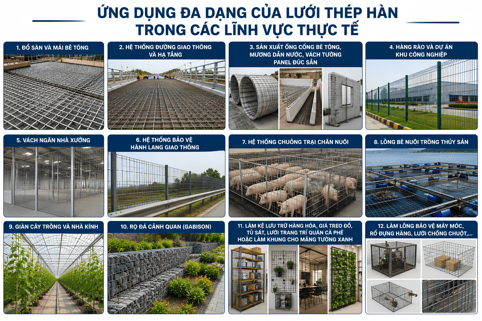 Hạ tầng giao thông: Mặt đường bê tông nông thôn, đường cao tốc, sân bay, cầu cống