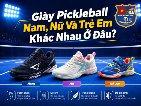 Giày Pickleball Nam, Nữ Và Trẻ Em Khác Nhau Ở Đâu?