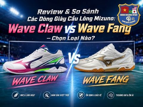 Review & So Sánh Các Dòng Giày Cầu Lông Mizuno: Wave Claw vs Wave Fang – Chọn Loại Nào?
