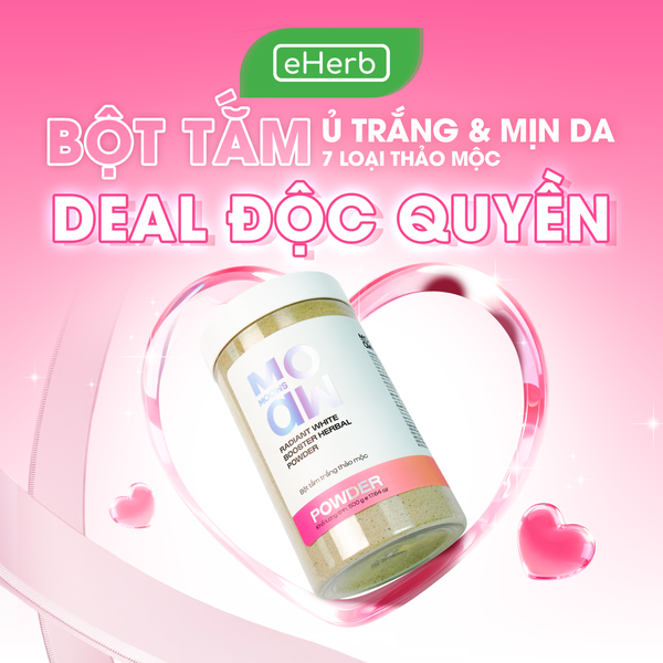 Bột tắm trắng thảo mộc cho da khô, nhạy cảm