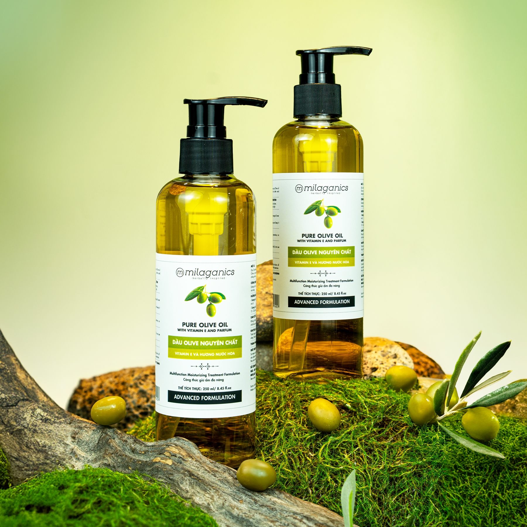 Dầu dưỡng da body Milaganics: Giữ ẩm và làm mềm da khô với dầu oliu nguyên chất