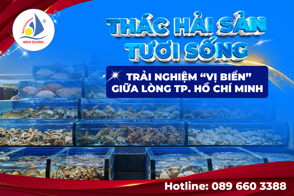 🌊 THÁC HẢI SẢN TƯƠI SỐNG – TRẢI NGHIỆM “VỊ BIỂN” GIỮA LÒNG TP. HỒ CHÍ MINH