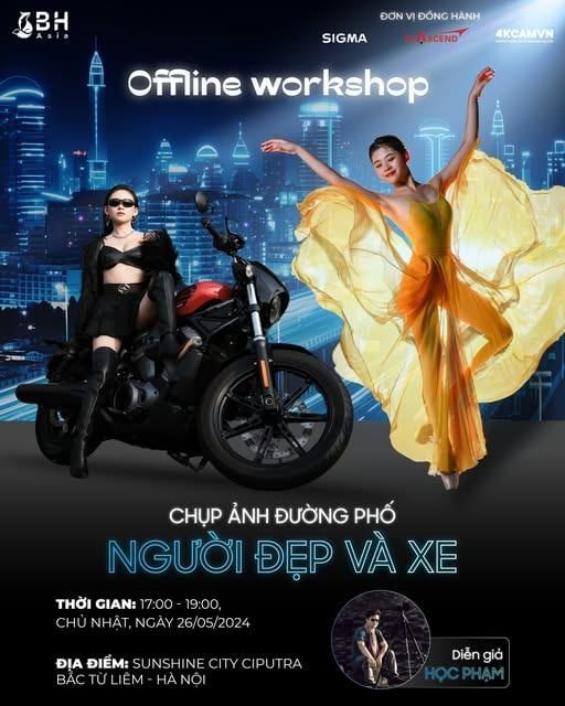 Offline Workshop: Chụp ảnh đường phố – Người đẹp & xe