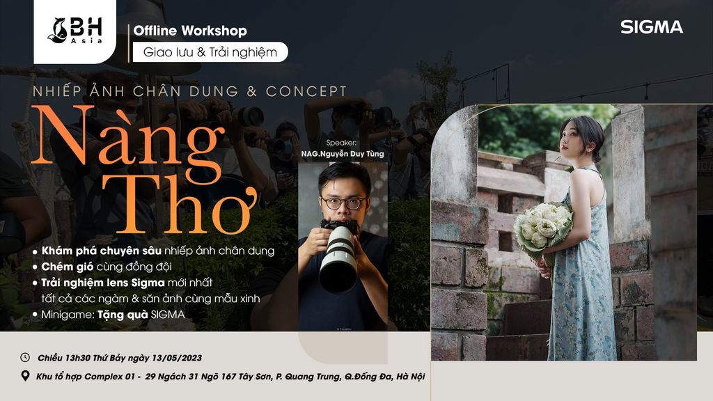 Workshop “Nhiếp ảnh Chân dung và Concept Nàng Thơ”
