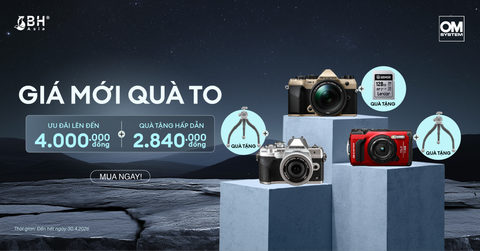 OM SYSTEM GIÁ MỚI QUÀ TO - ƯU ĐÃI ĐẾN 4 TRIỆU, TẶNG QUÀ ĐẾN 2.8 TRIỆU