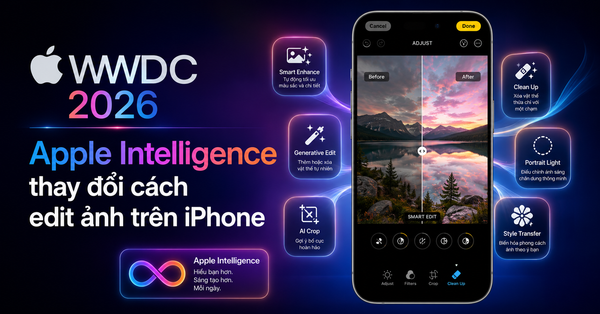 WWDC 2026: Apple Intelligence thay đổi cách edit ảnh trên iPhone