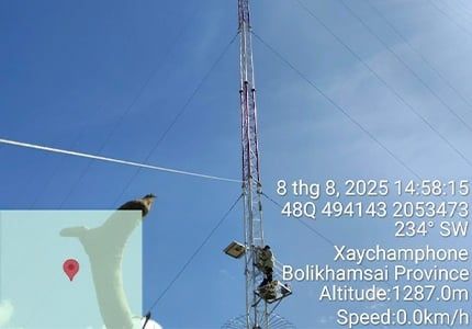 Cột đo gió 120m - Dự án điện gió Việt Lào