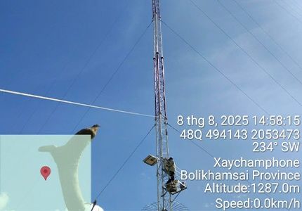 Cột đo gió 120m - Dự án điện gió Việt Lào
