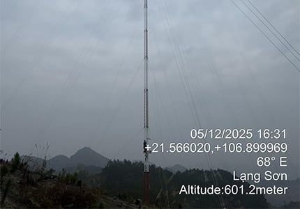Cột đo gió 140m - Ái Quốc