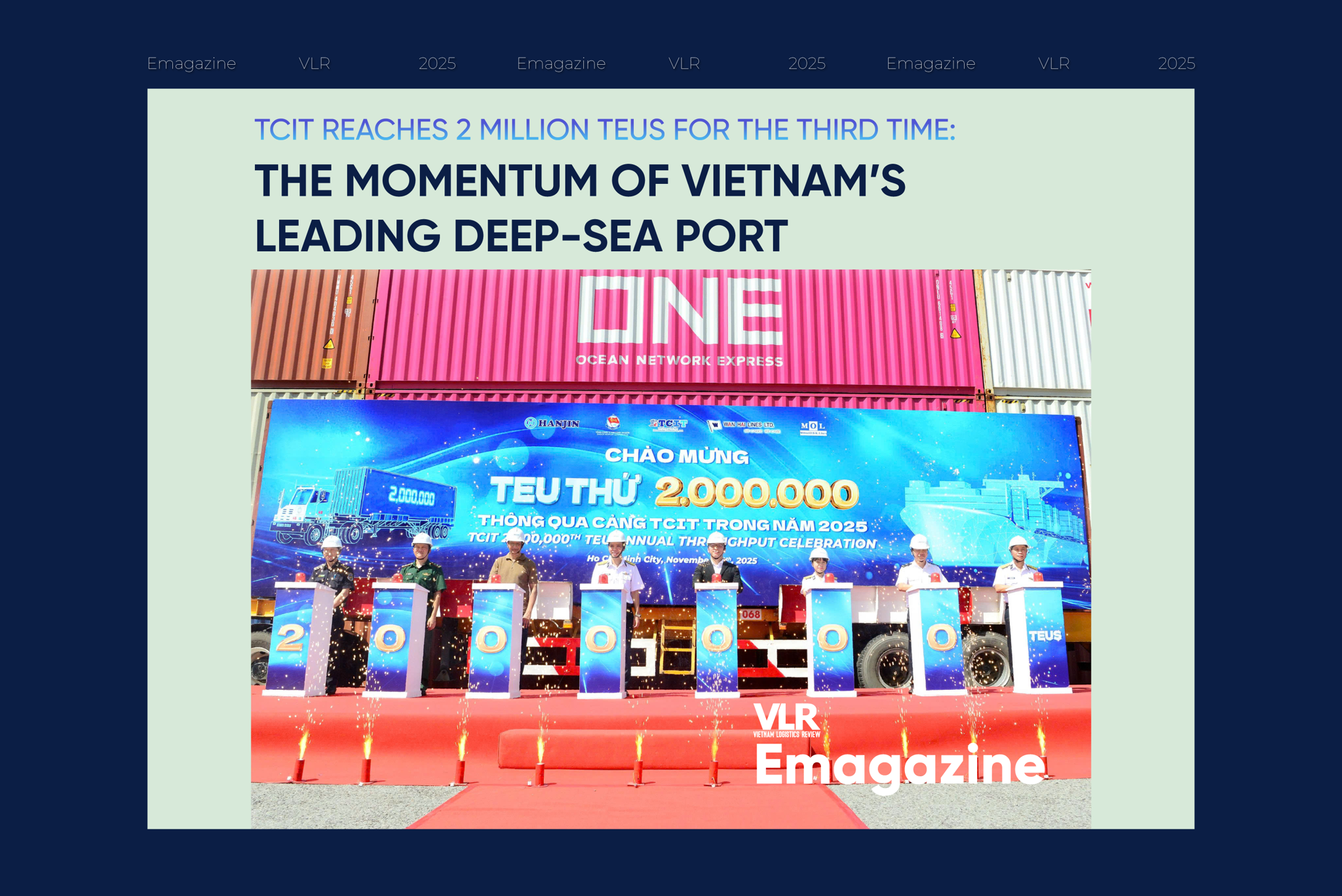 TCIT Reaches 2 Million TEUs for the Third Time: The Momentum of Vietnam’s Leading Deep-Sea Port