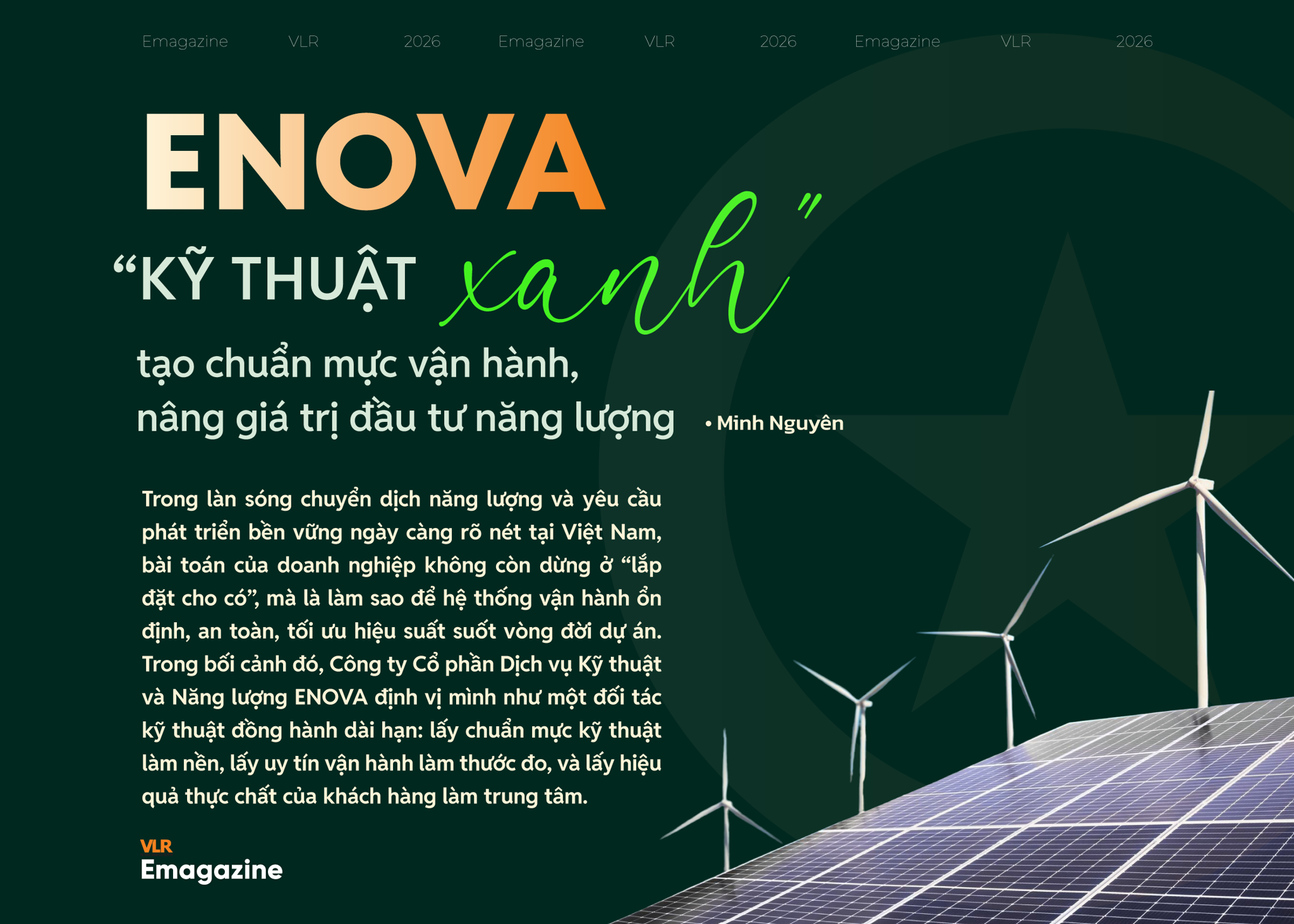 ENOVA - “Kỹ thuật xanh” tạo chuẩn mực vận hành, nâng giá trị đầu tư năng lượng