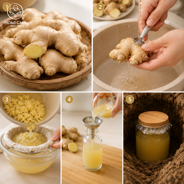 Hướng dẫn cách làm cốt gừng hạ thổ cực đơn giản tại nhà