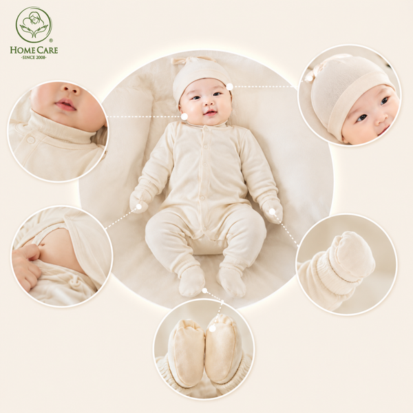 Giữ ấm các vùng trọng điểm trên cơ thể con