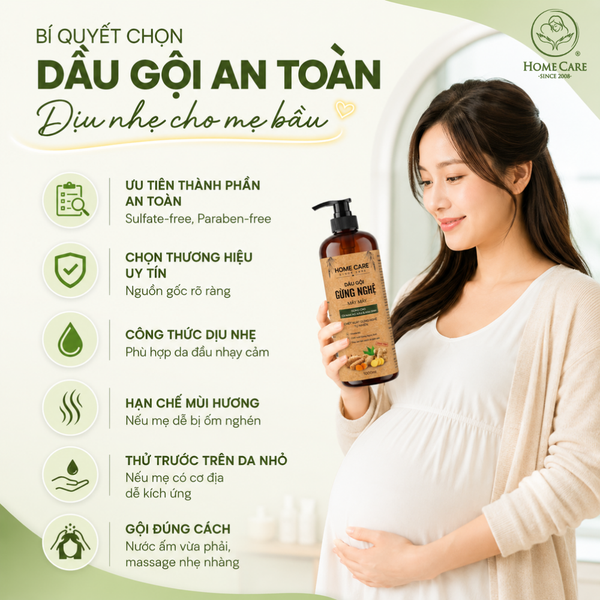 Bí quyết chọn dầu gội an toàn, dịu nhẹ cho mẹ bầu