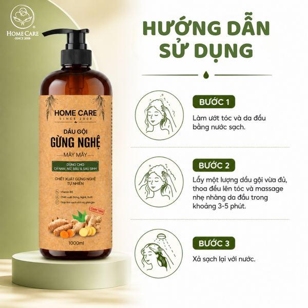 Hướng dẫn mẹ sử dụng dầu gội Mây Mây hiệu quả