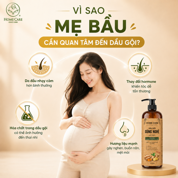 Vì sao mẹ bầu cần quan tâm đến dầu gội?