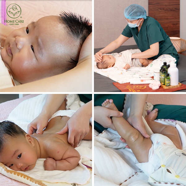 Tinh dầu dừa massage giúp làm sạch nhẹ nhàng lớp da còng, da cáy ở trẻ