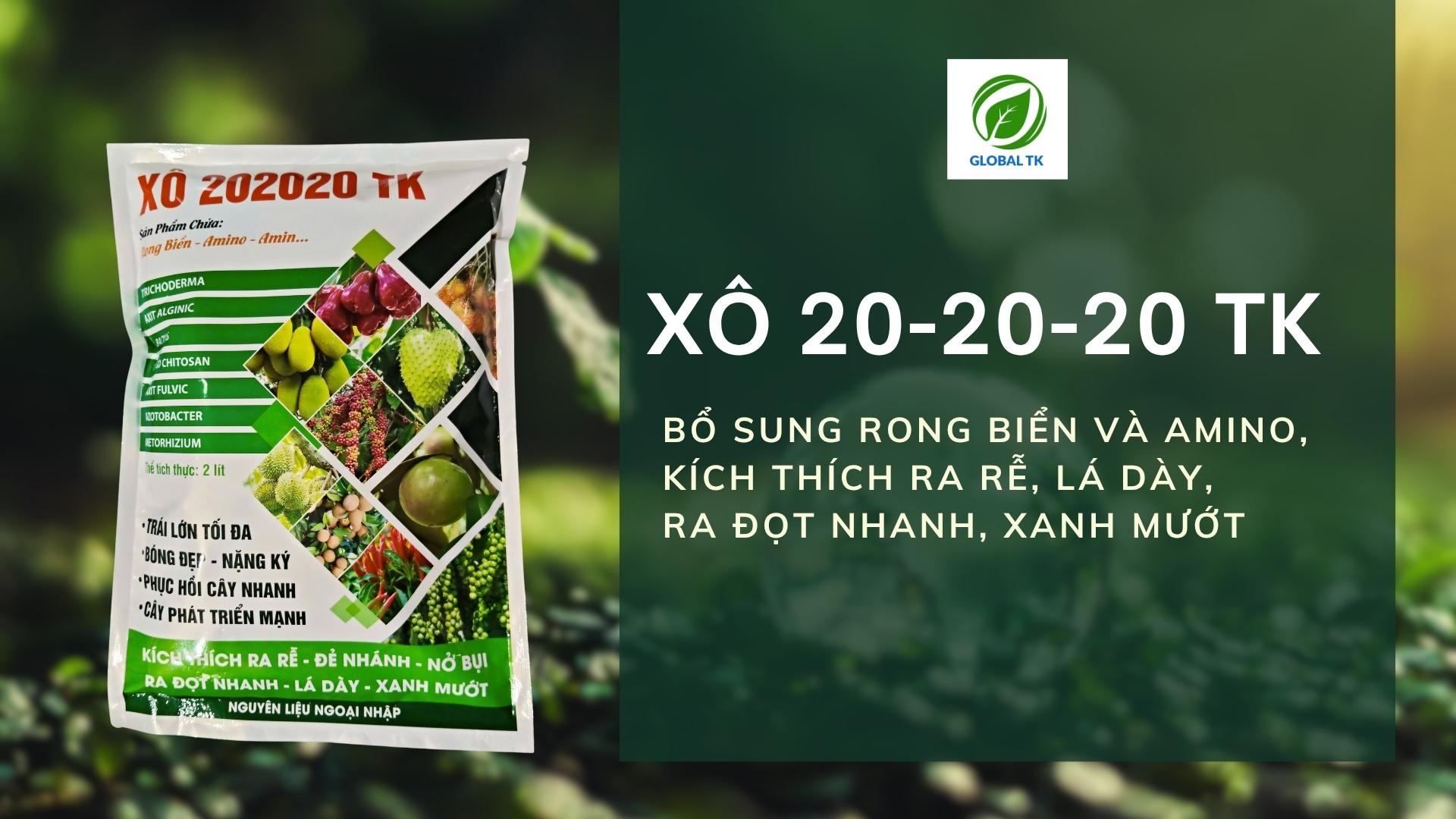 Túi Xô 20-20-20 TK – Bổ Sung Rong Biển & Amino, Kích Thích Ra Rễ, Trái Bự, Bóng Đẹp
