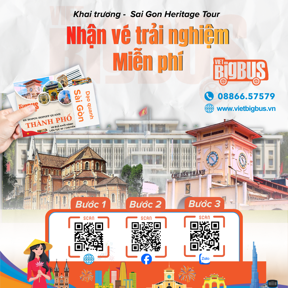 🎟️ Nhận Vé Miễn Phí Việt Bigbus City Tour – Ưu Đãi Khai Trương Tuyến Xe Buýt Sài Gòn Tân Định