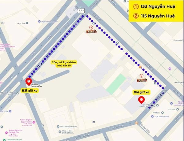 Bản đồ trạm Viet BigBus và các vị trí gửi xe