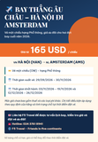 ✈️ BAY THẲNG ÂU CHÂU: HÀ NỘI ĐI AMSTERDAM, VÉ MỘT CHIỀU TỪ 165 USD