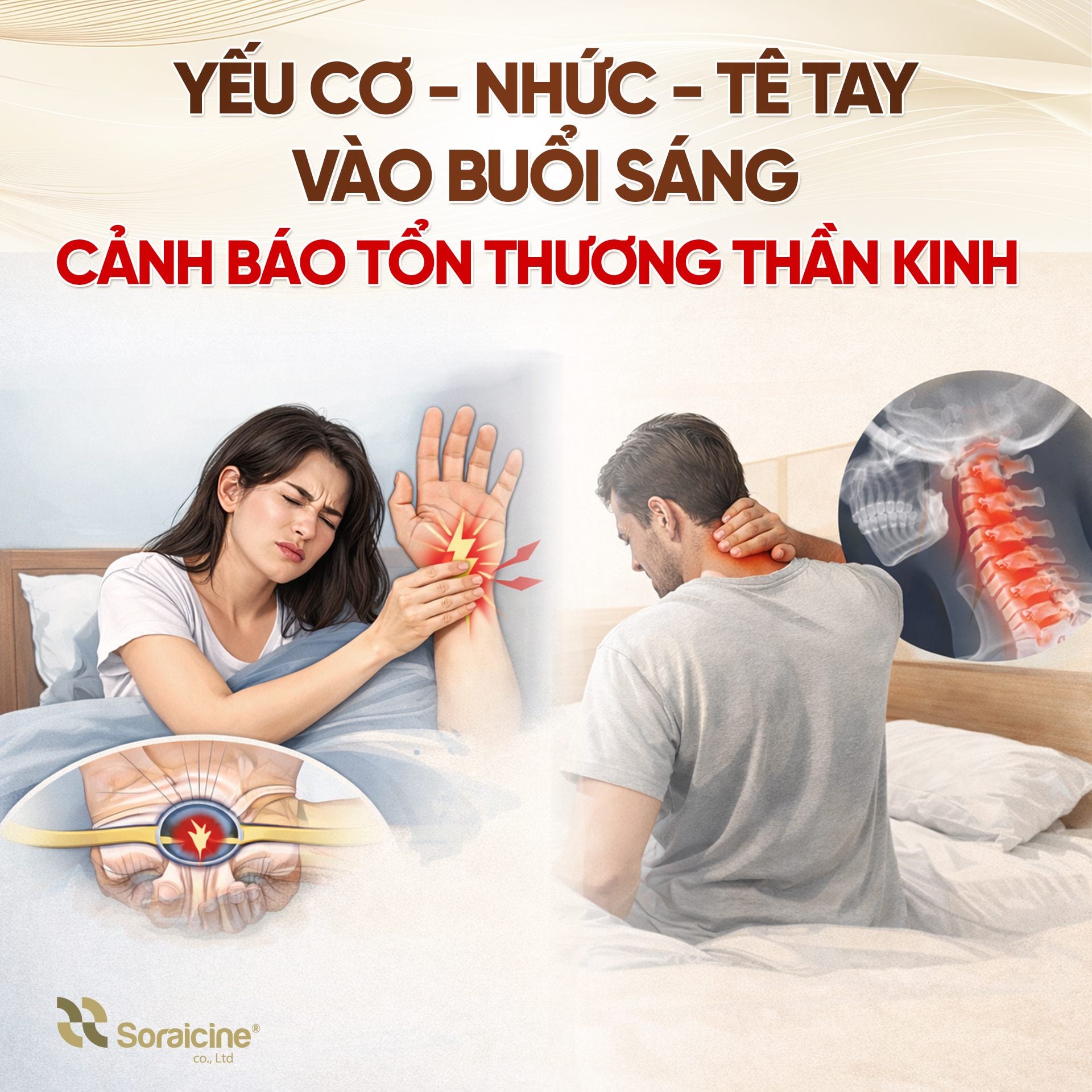 Yếu cơ, nhức và tê tay vào buổi sáng: Cảnh báo tổn thương thần kinh