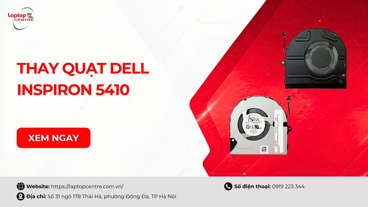 Thay quạt Dell Inspiron 5410 0KRK6P 5V 0,4A 4 chân CPU chính hãng