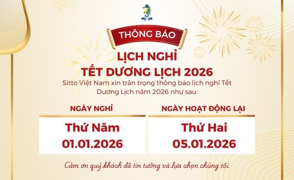 THÔNG BÁO LỊCH NGHỈ TẾT DƯƠNG LỊCH 2026