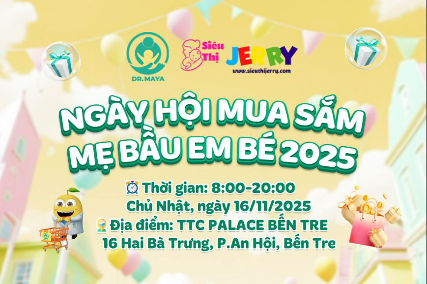 FESTIVAL MẸ & BÉ JERRY 2025 – Sự kiện lớn nhất năm dành riêng cho mẹ bầu và thiên thần nhỏ 💕