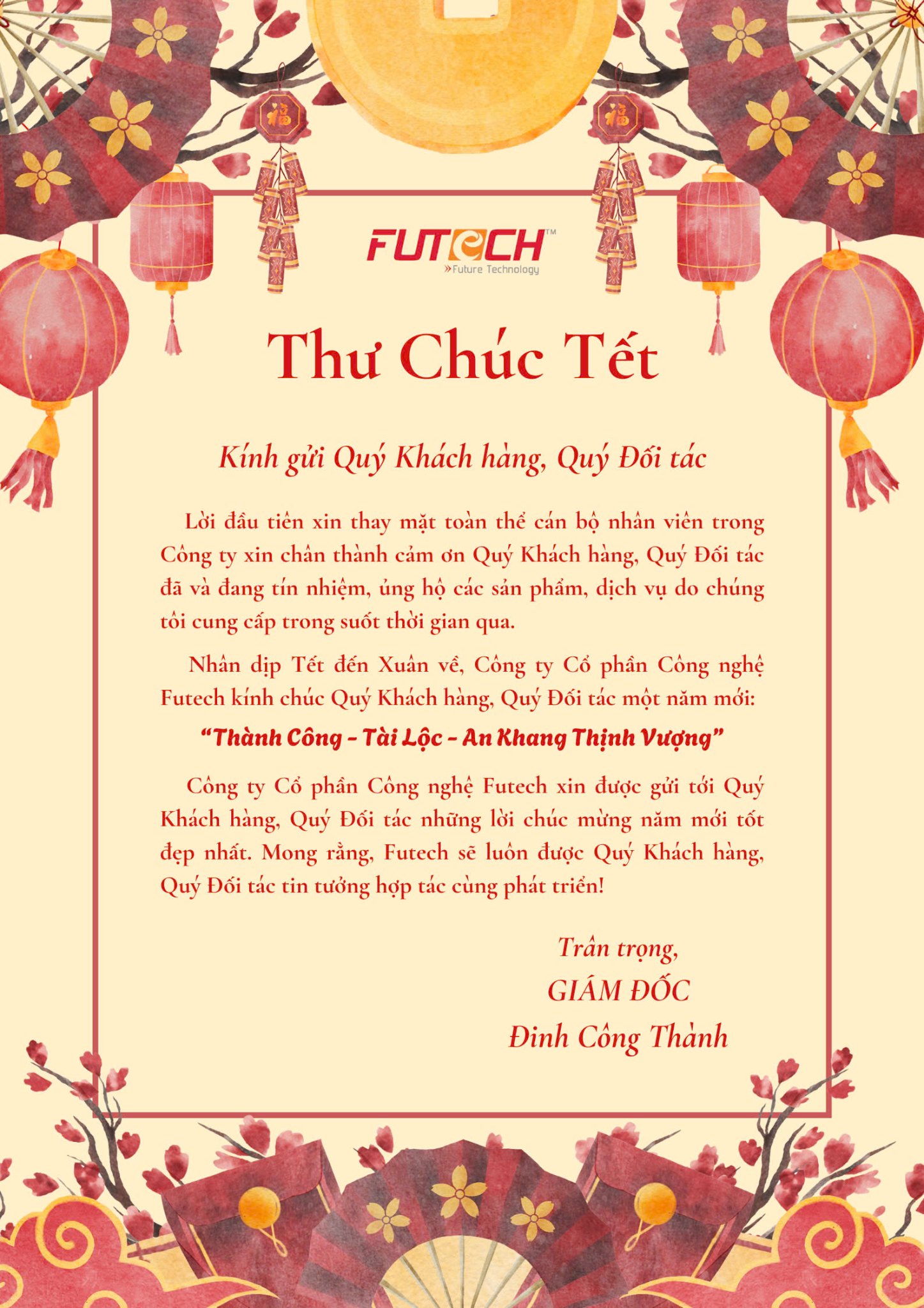 Thư chúc Tết Nguyên đán 2025