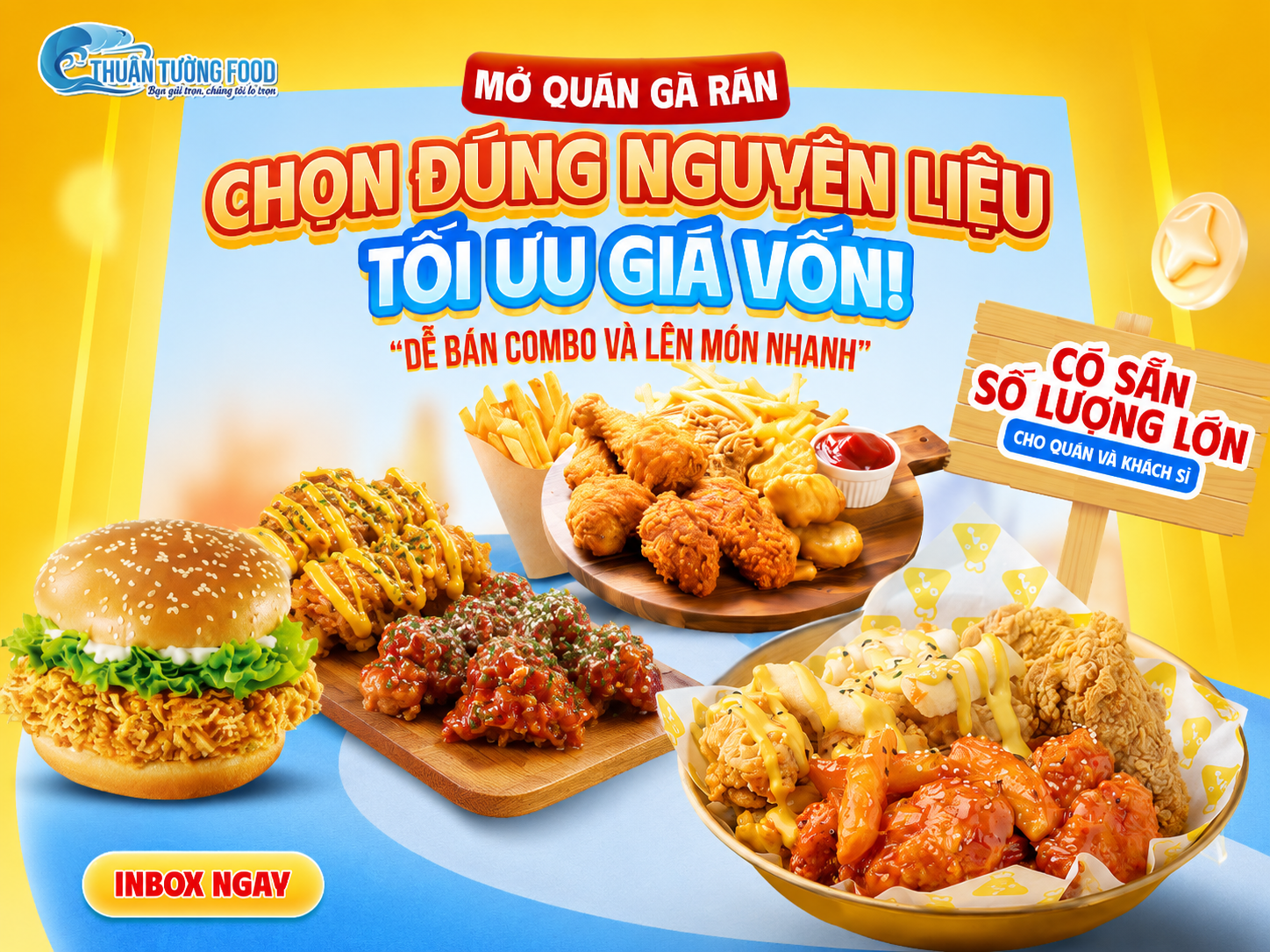 NGUYÊN LIỆU CHO QUÁN GÀ RÁN TỐI ƯU GIÁ VỐN