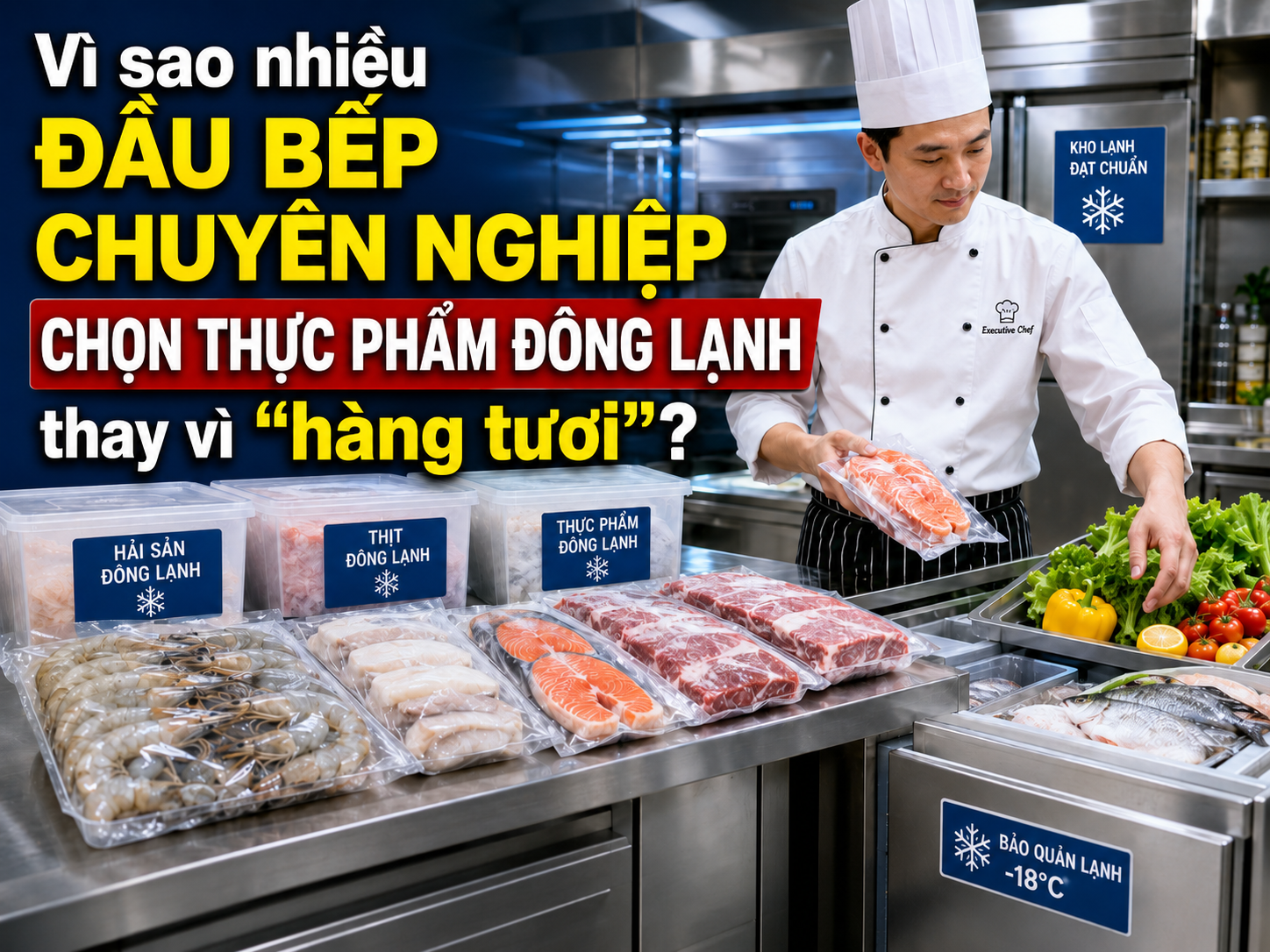 Vì sao nhiều đầu bếp chuyên nghiệp chọn thực phẩm đông lạnh thay vì “hàng tươi”?